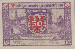 50 HELLER 1920 Stadt HERZOGENBURG Niedrigeren Österreich Notgeld #PI421 - [11] Local Banknote Issues