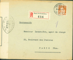 Guerre 40 YT N°165 Suisse CAD Basel 19 XII 39 Recommandé Censure France Bande + Cachet WD = Belfort - 2. Weltkrieg 1939-1945