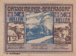 50 HELLER 1920 Stadt GERERSDORF Niedrigeren Österreich Notgeld #PF752 - [11] Local Banknote Issues