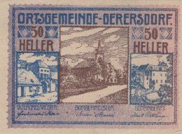 50 HELLER 1920 Stadt GERERSDORF Niedrigeren Österreich Notgeld #PE903 - [11] Local Banknote Issues