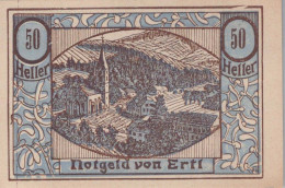 50 HELLER 1920 Stadt ERTL Niedrigeren Österreich Notgeld Banknote #PF069 - [11] Local Banknote Issues