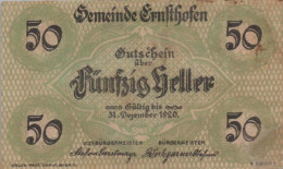 50 HELLER 1920 Stadt ERNSTHOFEN Niedrigeren Österreich Notgeld #PF084 - [11] Local Banknote Issues