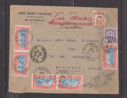 Indochine  Par Avion Hanoi -Haiphong -bordeaux Voyage Retour Record Distance Coste Bellonte - Covers & Documents