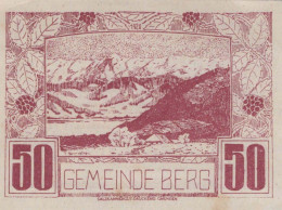 50 HELLER 1920 Stadt BERG IM ATTERGAU Oberösterreich Österreich Notgeld #PD732 - [11] Emissions Locales