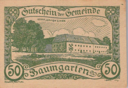 50 HELLER 1920 Stadt BAUMGARTEN Oberösterreich Österreich Notgeld #PF126 - [11] Emissions Locales