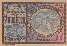50 HELLER 1920 Stadt ANNABERG Niedrigeren Österreich UNC Österreich Notgeld #PH364 - [11] Emissions Locales