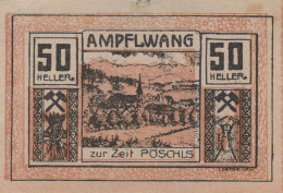 50 HELLER 1920 Stadt AMPFLWANG Oberösterreich Österreich Notgeld Banknote #PI338 - [11] Emissions Locales