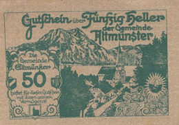 50 HELLER 1920 Stadt ALTMÜNSTER Oberösterreich Österreich Notgeld #PE175 - [11] Emissions Locales