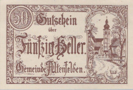 50 HELLER 1920 Stadt ALTENFELDEN Oberösterreich Österreich UNC Österreich Notgeld #PH363 - [11] Emissions Locales