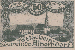 50 HELLER 1920 Stadt ALBERNDORF Oberösterreich Österreich Notgeld #PE139 - [11] Emissions Locales