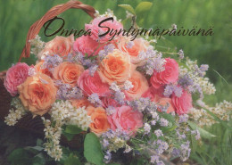 FLOWERS Vintage Postcard CPSM #PAS577.GB - Blumen
