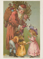 SANTA CLAUS CHILDREN CHRISTMAS Holidays Vintage Postcard CPSM #PAK379.GB - Santa Claus