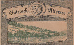 50 HELLER 1920 Stadt UNTERACH AM ATTERSEE Oberösterreich Österreich #PF293 - [11] Local Banknote Issues