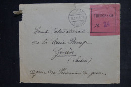 ALLEMAGNE - Devant D'enveloppe Pour La Croix Rouge De Genève En 1915 Avec étiquette De Trésorerie  - L 152952 - Feldpost (franchise)