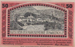 50 HELLER 1920 Stadt SCHWARZACH IM PONGAU Salzburg Österreich Notgeld #PE784 - [11] Local Banknote Issues