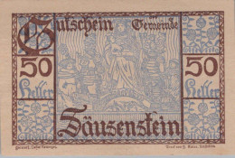 50 HELLER 1920 Stadt SÄUSENSTEIN Niedrigeren Österreich Notgeld #PI160 - [11] Emisiones Locales