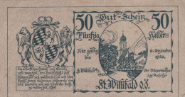 50 HELLER 1920 Stadt SANKT WILLIBALD Oberösterreich Österreich Notgeld #PF235 - [11] Emissions Locales