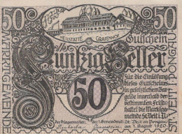 50 HELLER 1920 Stadt SANKT VEIT IM PONGAU Salzburg Österreich Notgeld Papiergeld Banknote #PG696 - [11] Local Banknote Issues