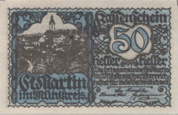 50 HELLER 1920 Stadt SANKT MARTIN IM MÜHLKREIS Oberösterreich Österreich UNC #PH100 - [11] Emisiones Locales