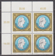 1981 , Mi 1685 ** (3) - 4er Block Postfrisch -  200 Jahre Toleranzedikt - Unused Stamps