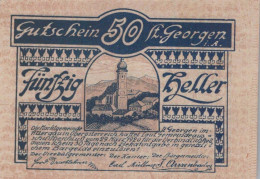 50 HELLER 1920 Stadt SANKT GEORGEN IM ATTERGAU Oberösterreich Österreich UNC #PH055 - [11] Local Banknote Issues