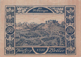 50 HELLER 1920 Stadt SANKT GEORGEN IM ATTERGAU Oberösterreich Österreich #PI424 - [11] Local Banknote Issues