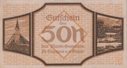 50 HELLER 1920 Stadt SANKT GEORGEN AN DER GUSEN Oberösterreich Österreich #PF224 - [11] Emissions Locales