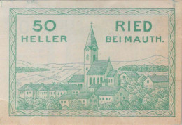 50 HELLER 1920 Stadt Ried Bei Mauthausen Österreich Notgeld Banknote #PD978 - [11] Local Banknote Issues