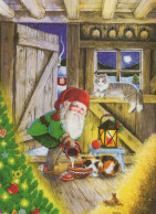 PÈRE NOËL Bonne Année Noël Vintage Carte Postale CPSM #PAU538.FR - Santa Claus
