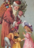 PÈRE NOËL ENFANT NOËL Fêtes Voeux Vintage Carte Postale CPSM #PAK381.FR - Santa Claus