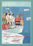 PÈRE NOËL NOËL Fêtes Voeux Vintage Carte Postale CPSM #PAJ942.FR - Santa Claus