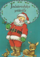 PÈRE NOËL NOËL Fêtes Voeux Vintage Carte Postale CPSM #PAJ665.FR - Santa Claus