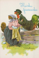 EASTER CHICKEN EGG Vintage Postcard CPSM #PBO791.GB - Pasqua