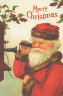 SANTA CLAUS Happy New Year Christmas Vintage Postcard CPSM #PBL363.GB - Santa Claus