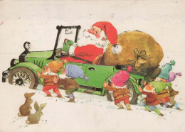 SANTA CLAUS Happy New Year Christmas Vintage Postcard CPSM #PBB115.GB - Santa Claus