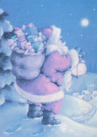 SANTA CLAUS Happy New Year Christmas Vintage Postcard CPSM #PBL037.GB - Santa Claus
