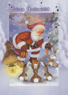 SANTA CLAUS Happy New Year Christmas Vintage Postcard CPSM #PBL427.GB - Santa Claus