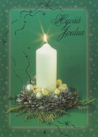 Happy New Year Christmas CANDLE Vintage Postcard CPSM #PBA412.GB - Nouvel An