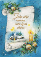 Happy New Year Christmas CANDLE Vintage Postcard CPSM #PBA292.GB - Nouvel An