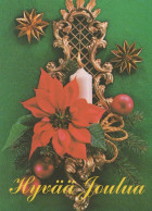 Happy New Year Christmas CANDLE Vintage Postcard CPSM #PBA352.GB - Nouvel An