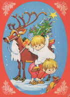 Feliz Año Navidad NIÑOS Vintage Tarjeta Postal CPSM #PAY893.ES - Nouvel An