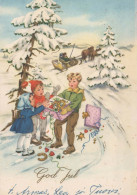 Feliz Año Navidad NIÑOS Vintage Tarjeta Postal CPSM #PAW994.ES - Nouvel An