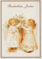 Feliz Año Navidad NIÑOS Vintage Tarjeta Postal CPSM #PAW679.ES - Nouvel An