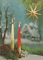 Feliz Año Navidad VELA Vintage Tarjeta Postal CPSM #PAW118.ES - Nouvel An