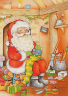 PAPÁ NOEL NAVIDAD Fiesta Vintage Tarjeta Postal CPSM #PAK155.ES - Santa Claus