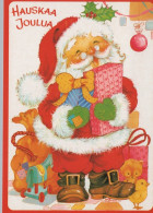 PAPÁ NOEL NAVIDAD Fiesta Vintage Tarjeta Postal CPSM #PAJ528.ES - Santa Claus