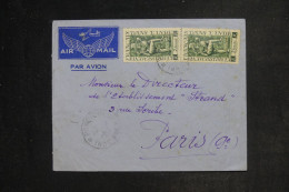 INDE FRANÇAISE - Enveloppe De Pondichéry Pour La France - L 152954 - Briefe U. Dokumente