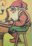 PÈRE NOËL Bonne Année Noël Vintage Carte Postale CPSM #PBL243.FR - Santa Claus