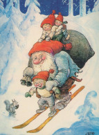 WEIHNACHTSMANN SANTA CLAUS KINDER WEIHNACHTSFERIEN Vintage Postkarte CPSM #PAK226.DE - Santa Claus