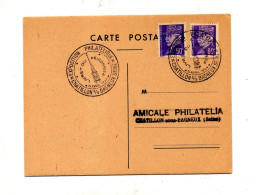 Carte Cachet Chatillon Exposition Livret Du Prisonnier - Commemorative Postmarks